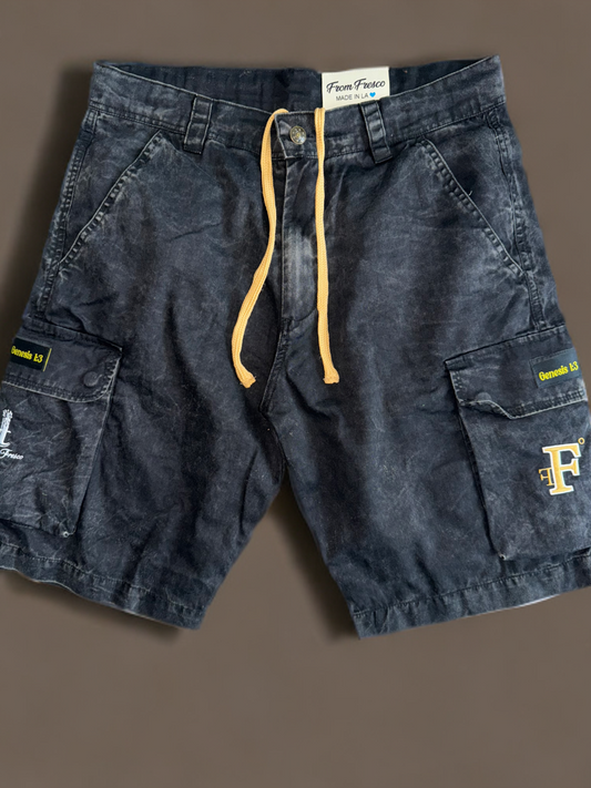 The Light Cargo Shorts - Acid Wash black