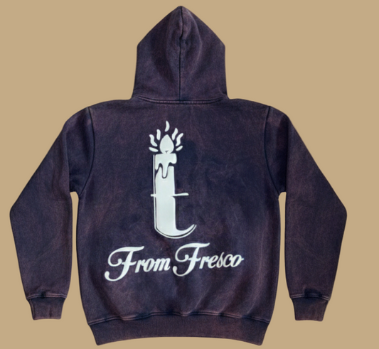 Oversized Heavy Hoodies - The-dye Purple